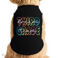 Third Grade Dream Team 3rd Grade Teacher Back To School Doggie Tank thumb 0