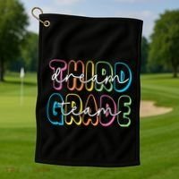 Third Grade Dream Team 3rd Grade Teacher Back To School Golf Towel thumb 1