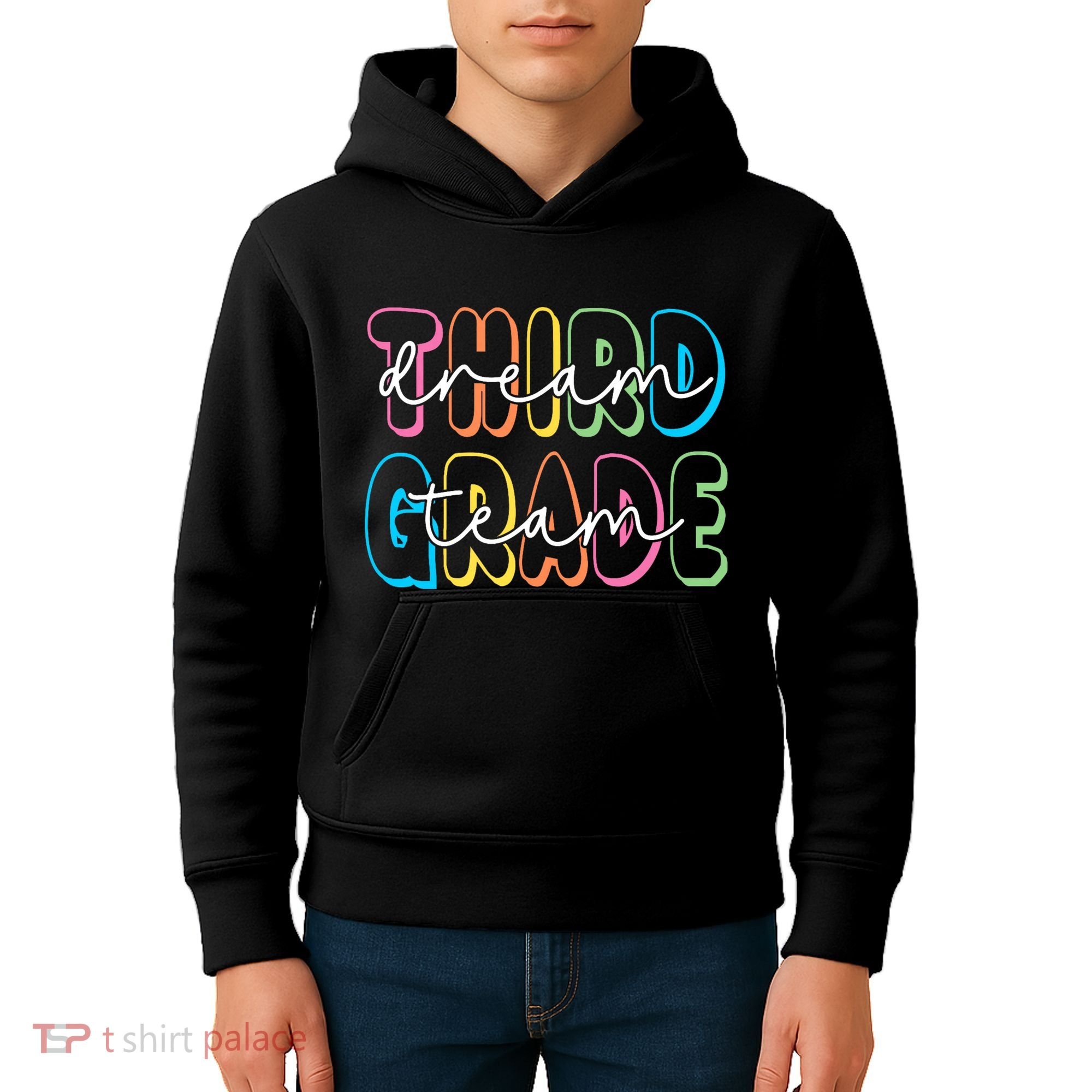 Third Grade Dream Team 3rd Grade Teacher Back To School Kids Hoodie