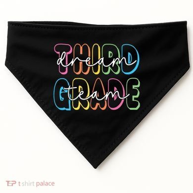 Third Grade Dream Team 3rd Grade Teacher Back To School USA-Made Doggie Bandana