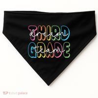 Third Grade Dream Team 3rd Grade Teacher Back To School USA-Made Doggie Bandana thumb 0