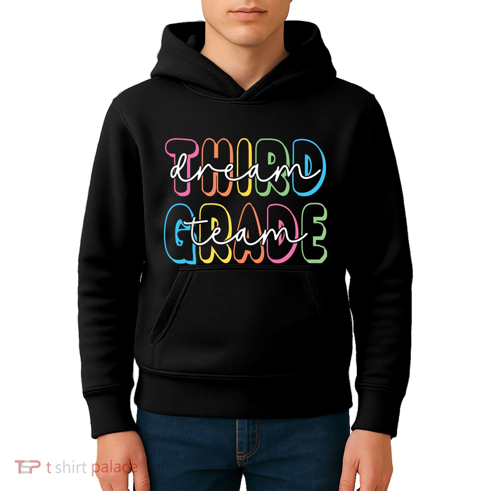 Third Grade Dream Team 3rd Grade Teacher Back To School Kids Hoodie