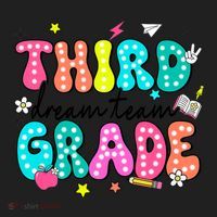 Third Grade Dream Team Back To School Teacher Students Women's Sweatshirt thumb 2