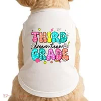 Third Grade Dream Team Back To School Teacher Students Doggie Tank thumb 0