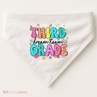 Third Grade Dream Team Back To School Teacher Students USA-Made Doggie Bandana thumb 0