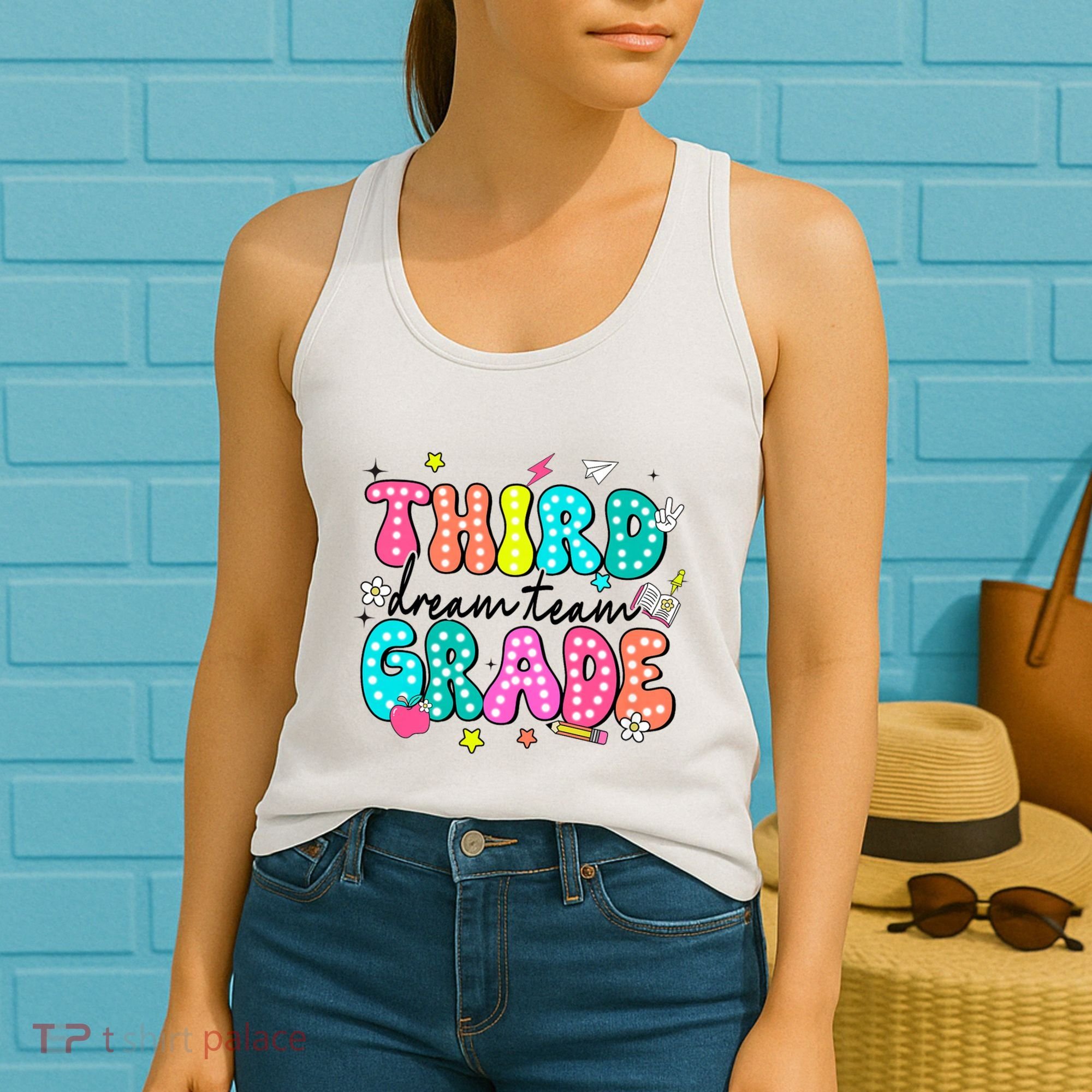 Third Grade Dream Team Back To School Teacher Students Women's Tank Top