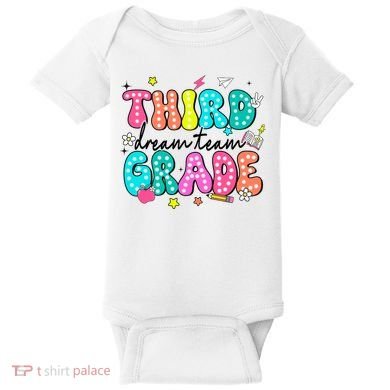 Third Grade Dream Team Back To School Teacher Students Baby Bodysuit