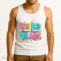 Third Grade Dream Team Back To School Teacher Students Tank Top thumb 3