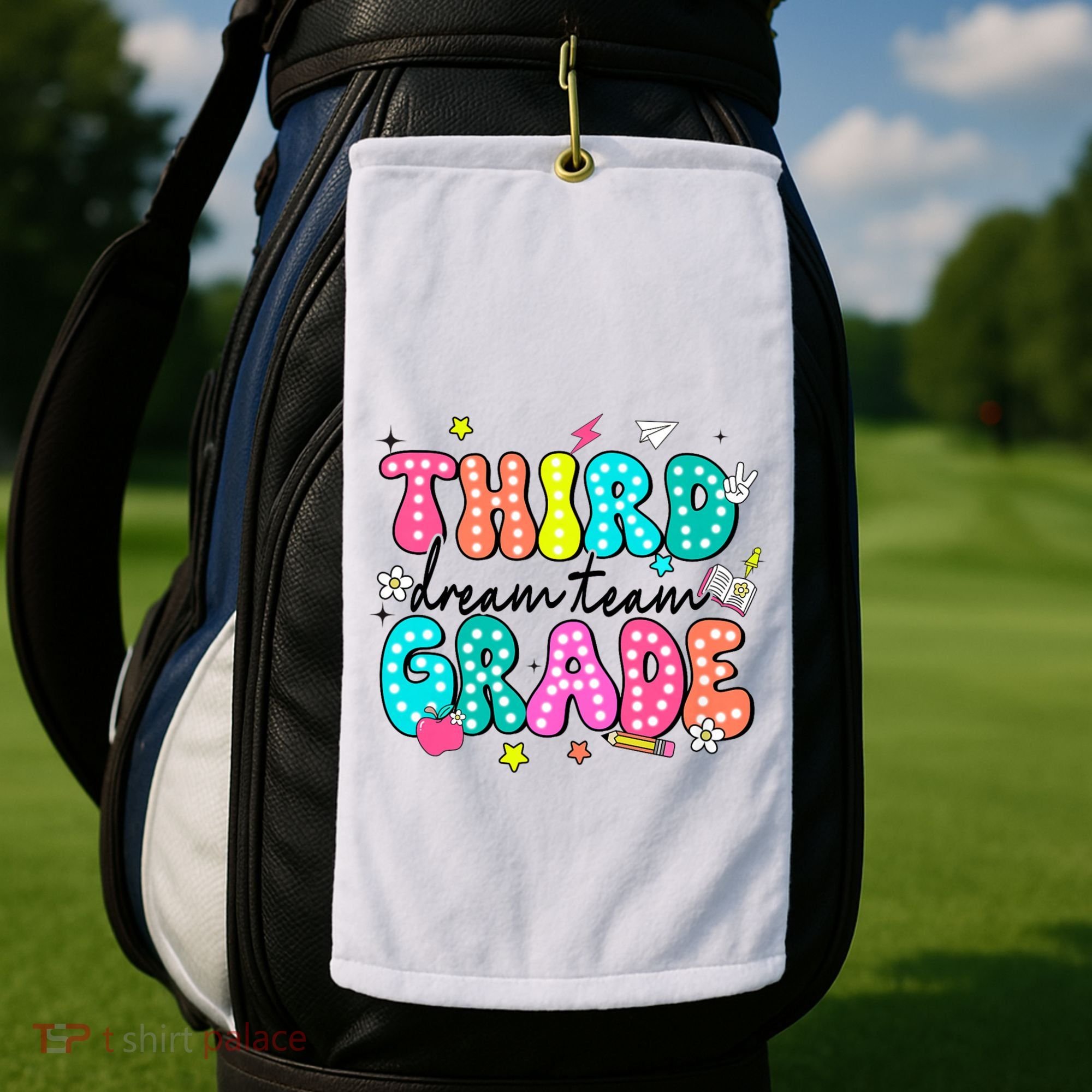 Third Grade Dream Team Back To School Teacher Students Golf Towel