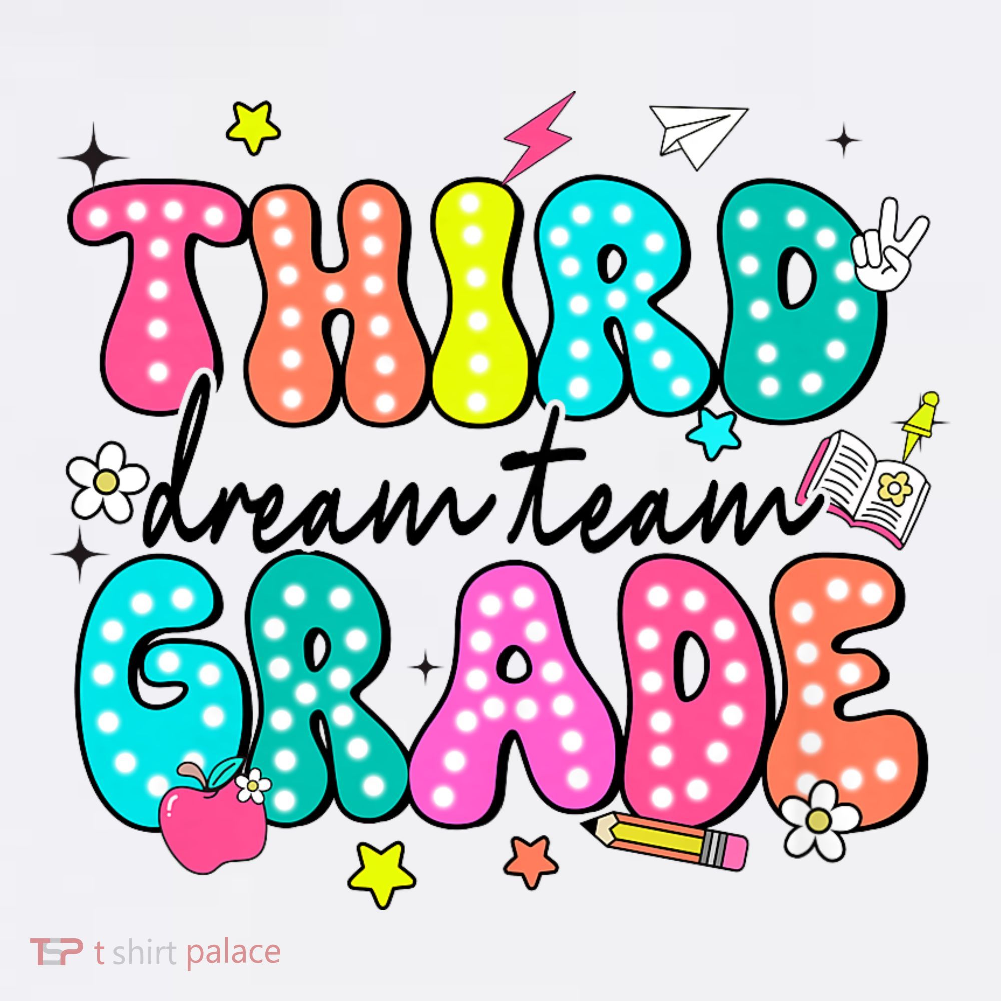 Third Grade Dream Team Back To School Teacher Students Golf Towel