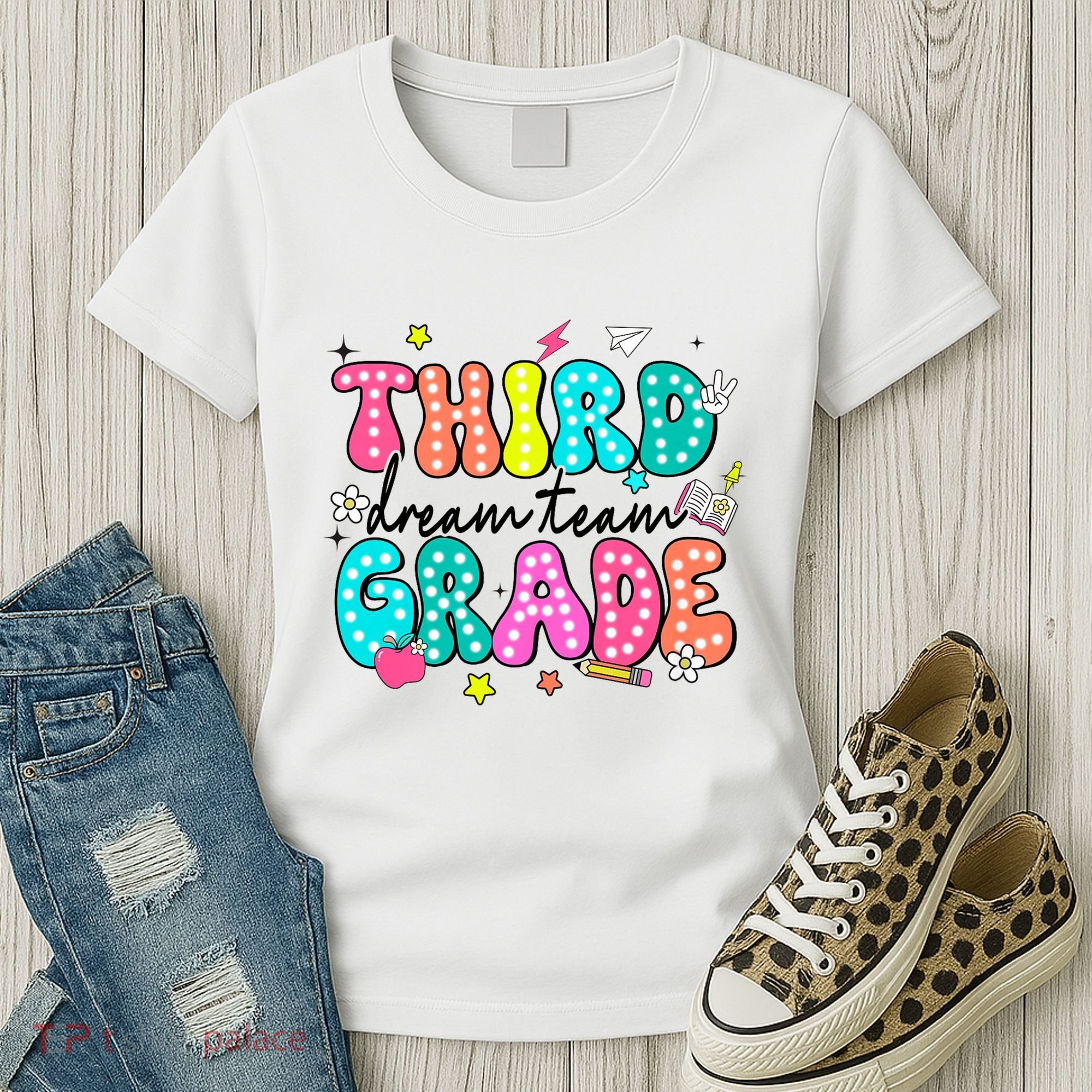 Third Grade Dream Team Back To School Teacher Students Women's T-Shirt