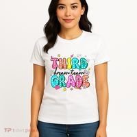Third Grade Dream Team Back To School Teacher Students Women's T-Shirt thumb 4