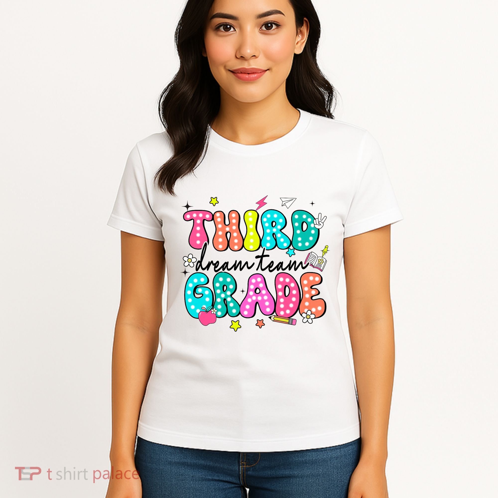 Third Grade Dream Team Back To School Teacher Students Women's T-Shirt
