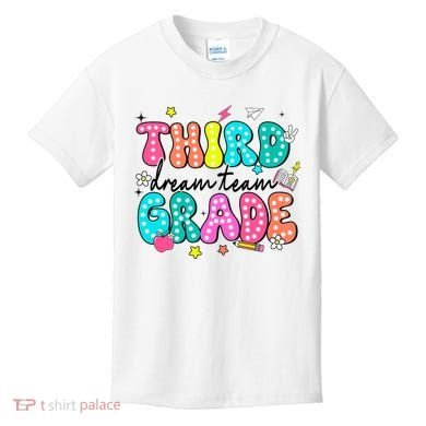 Third Grade Dream Team Back To School Teacher Students Kids T-Shirt
