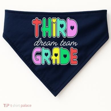 Third Grade Dream Team Back To School USA-Made Doggie Bandana