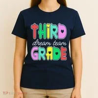 Third Grade Dream Team Back To School T-Shirt thumb 4