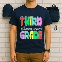 Third Grade Dream Team Back To School T-Shirt thumb 6