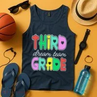 Third Grade Dream Team Back To School Tank Top thumb 4