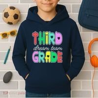 Third Grade Dream Team Back To School Kids Hoodie thumb 2