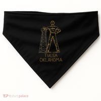 Tulsa Golden Driller Oklahoma USA-Made Doggie Bandana thumb 0