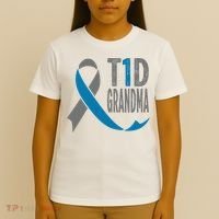 T1d Grandma Diabetic Gift For Grandparents Type 1 Diabetes Gift T-Shirt thumb 4