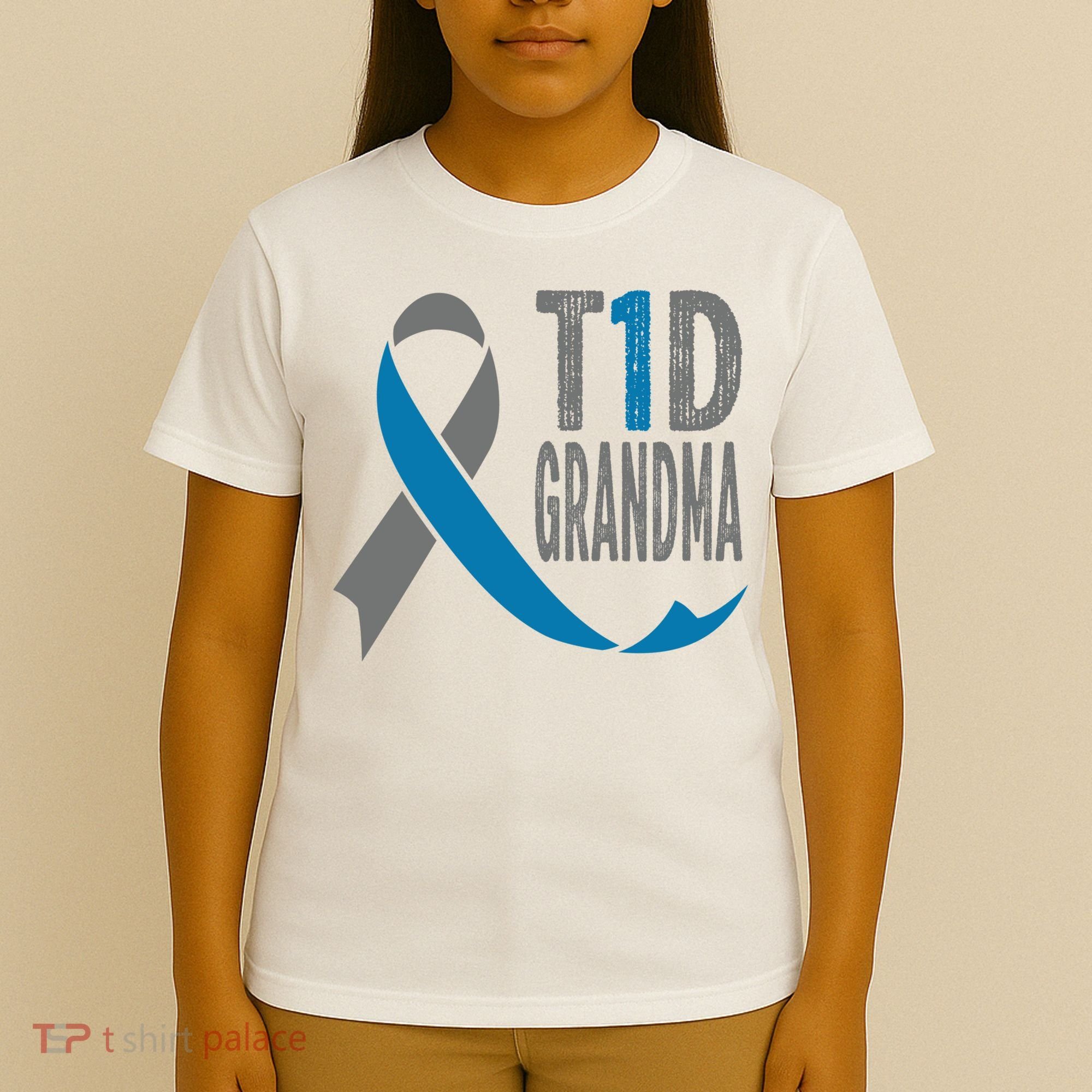 T1d Grandma Diabetic Gift For Grandparents Type 1 Diabetes Gift T-Shirt
