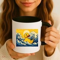 The Great Duck Off Kanagawa Coffee Mug thumb 3