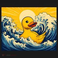 The Great Duck Off Kanagawa Ornament thumb 1