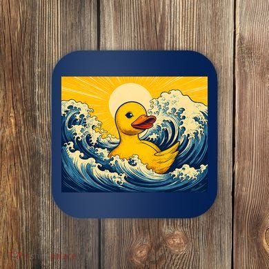 The Great Duck Off Kanagawa Coaster