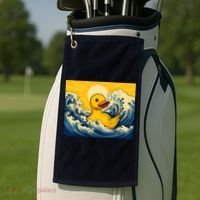 The Great Duck Off Kanagawa Golf Towel thumb 2
