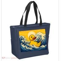 The Great Duck Off Kanagawa Tote Bag thumb 2
