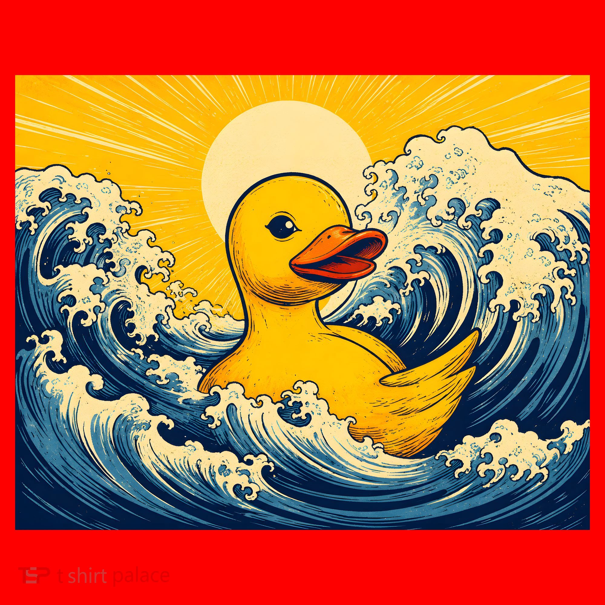 The Great Duck Off Kanagawa Santa Hat