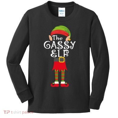 The Gassy Elf Kids Long Sleeve Shirt