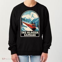 The Glacier Express Switzerland Swiss Train Mountains Winter Women's Sweatshirt thumb 0
