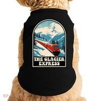 The Glacier Express Switzerland Swiss Train Mountains Winter Doggie Tank thumb 0