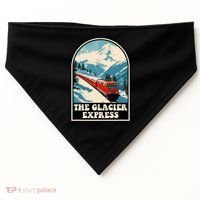 The Glacier Express Switzerland Swiss Train Mountains Winter USA-Made Doggie Bandana thumb 0
