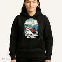 The Glacier Express Switzerland Swiss Train Mountains Winter Hoodie thumb 5