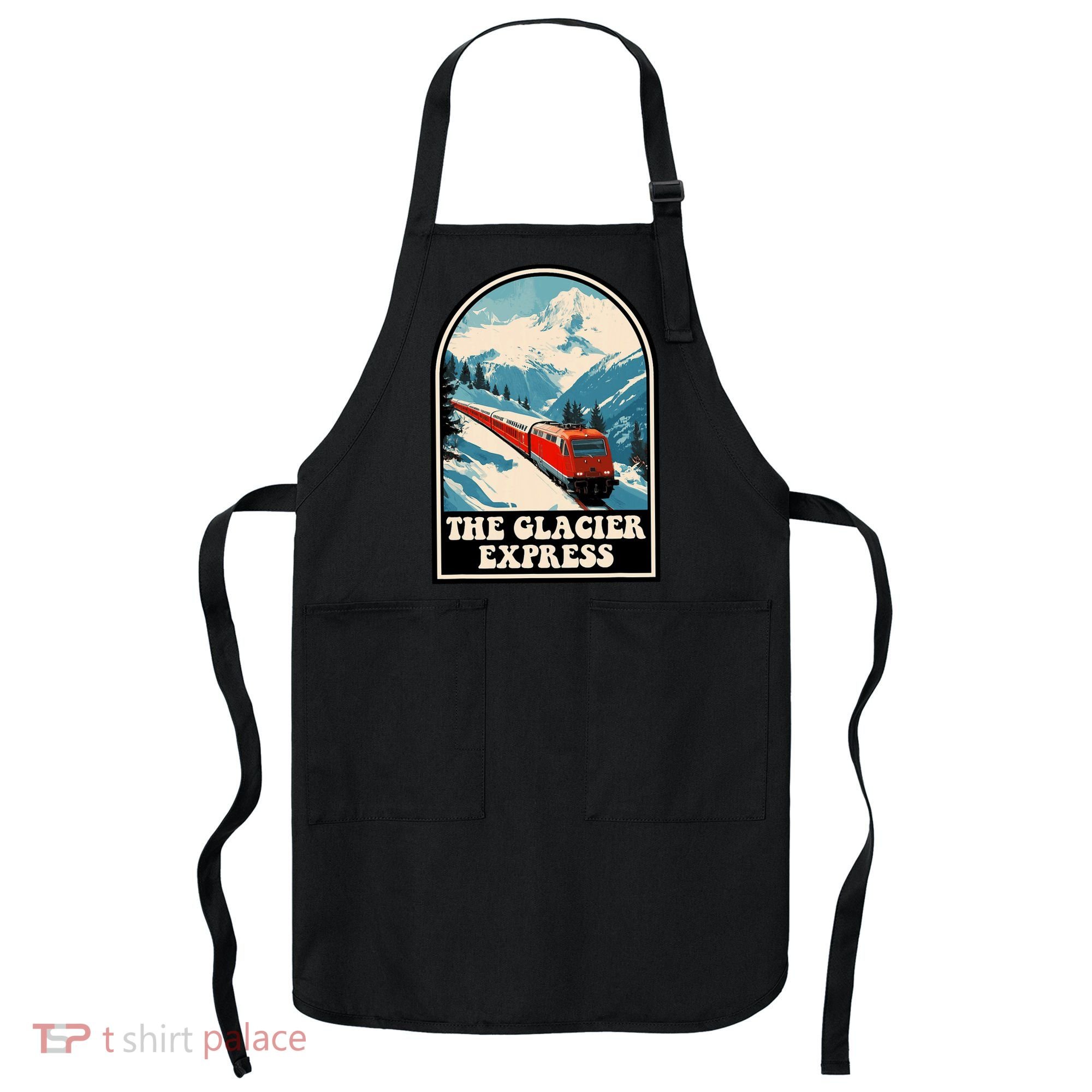 The Glacier Express Switzerland Swiss Train Mountains Winter Apron