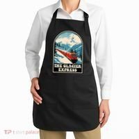 The Glacier Express Switzerland Swiss Train Mountains Winter Apron thumb 2