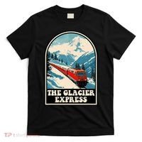 The Glacier Express Switzerland Swiss Train Mountains Winter T-Shirt thumb 0