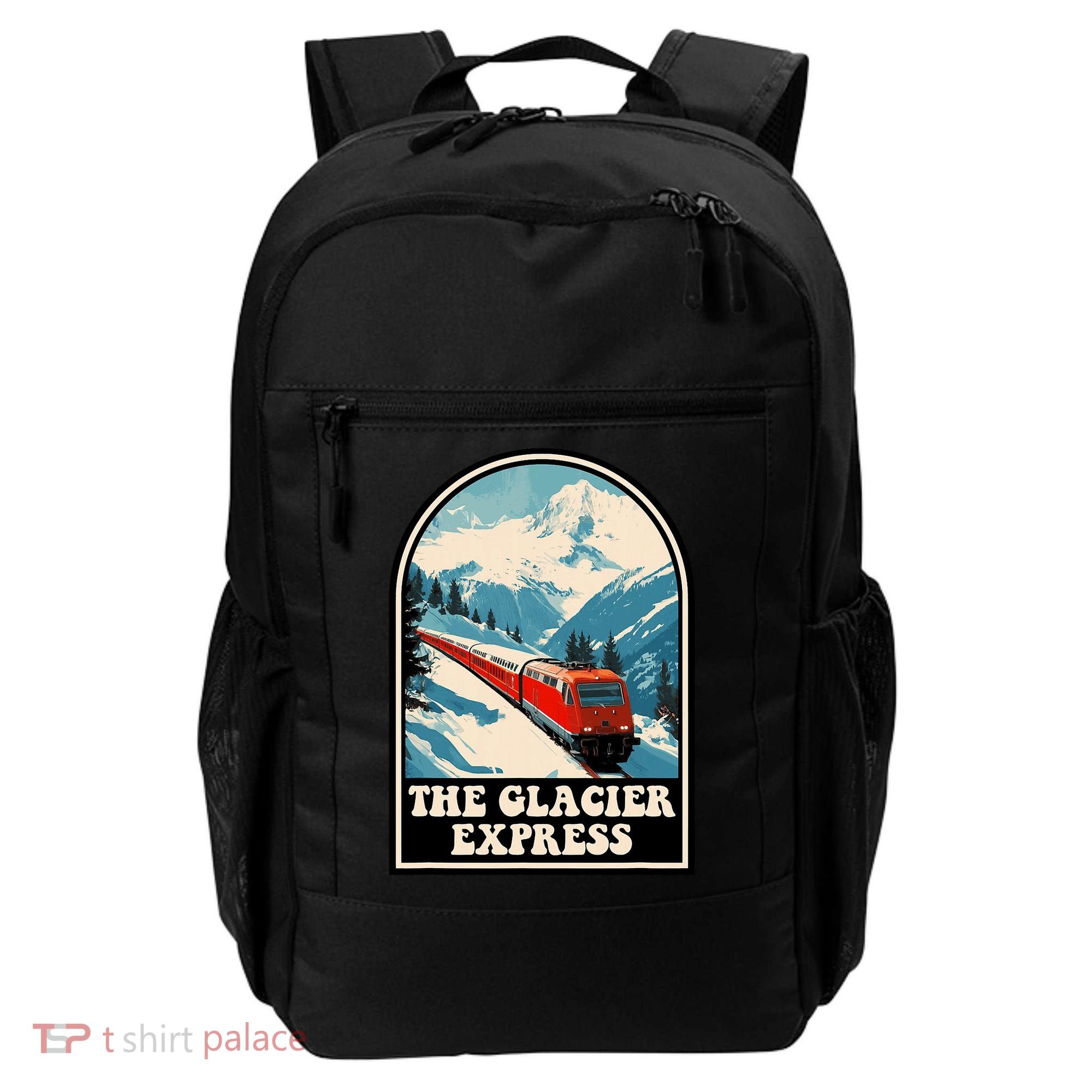 The Glacier Express Switzerland Swiss Train Mountains Winter Backpack