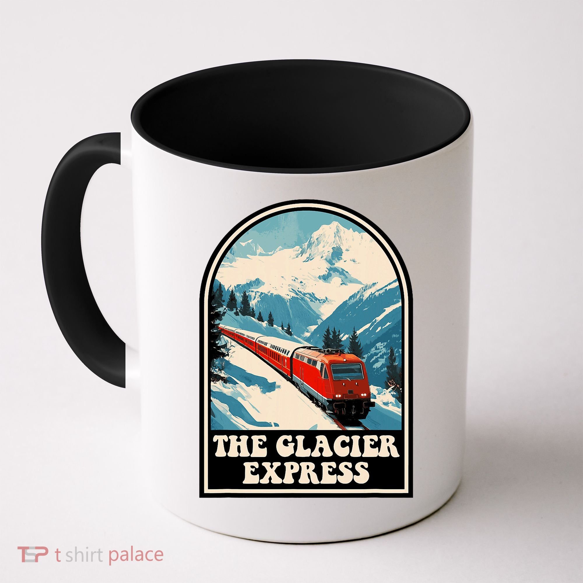 The Glacier Express Switzerland Swiss Train Mountains Winter Coffee Mug