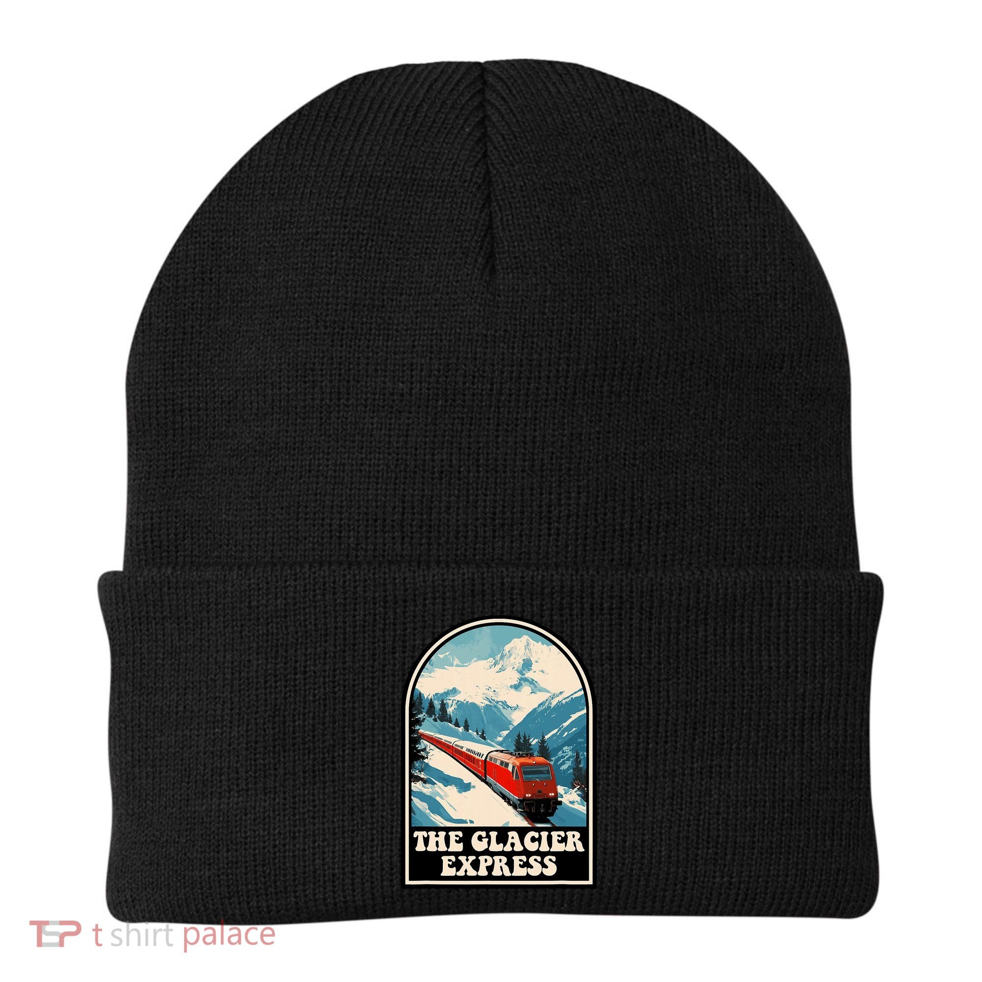 The Glacier Express Switzerland Swiss Train Mountains Winter Beanie