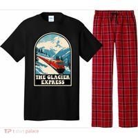 The Glacier Express Switzerland Swiss Train Mountains Winter Pajama Set thumb 0