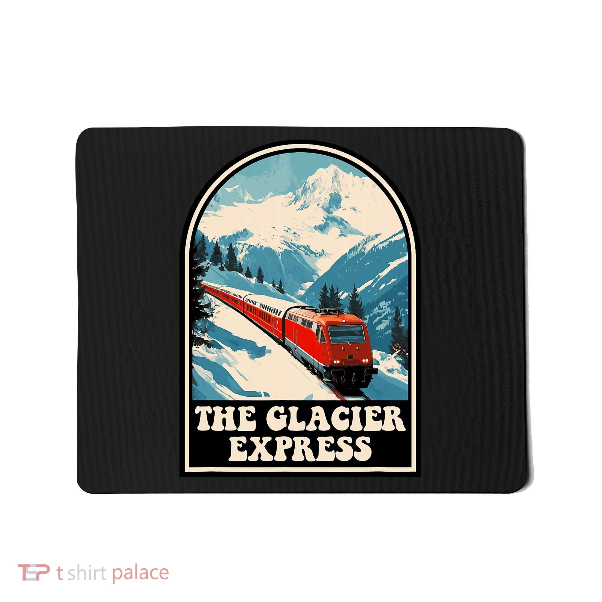 The Glacier Express Switzerland Swiss Train Mountains Winter Mousepad