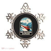 The Glacier Express Switzerland Swiss Train Mountains Winter Ornament thumb 0