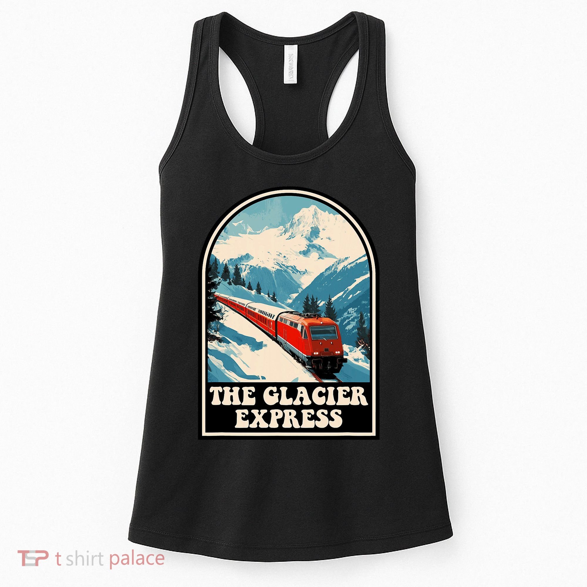 The Glacier Express Switzerland Swiss Train Mountains Winter Women's Tank Top