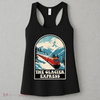 The Glacier Express Switzerland Swiss Train Mountains Winter Women's Tank Top thumb 3
