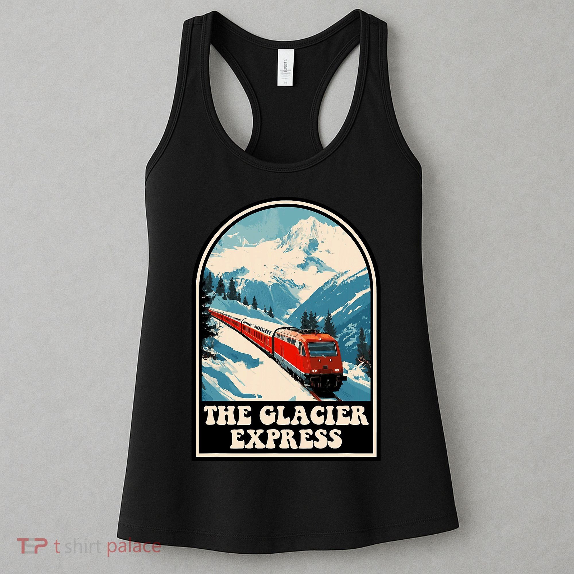 The Glacier Express Switzerland Swiss Train Mountains Winter Women's Tank Top