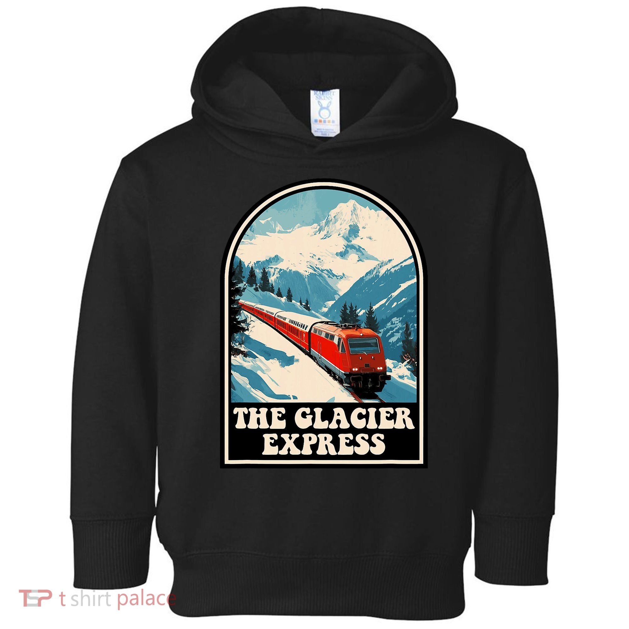 The Glacier Express Switzerland Swiss Train Mountains Winter Toddler Hoodie